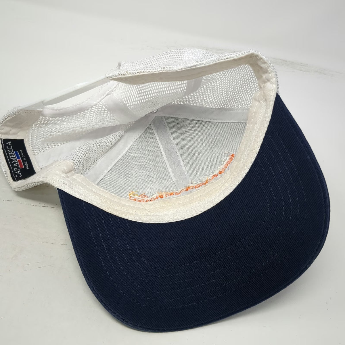 Cap America Trucker Hat Blue One Size Lamb Weston Potato Slogan Mesh Snapback