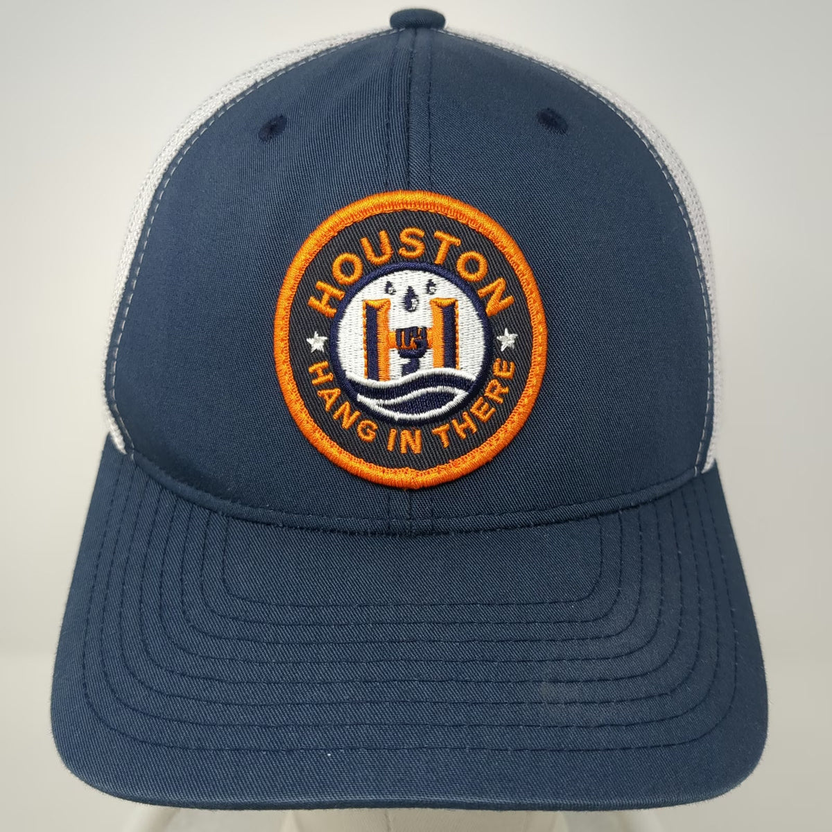 Hooey Trucker Hat Blue White One Size Houston Hang In There Patch Snapback Mesh
