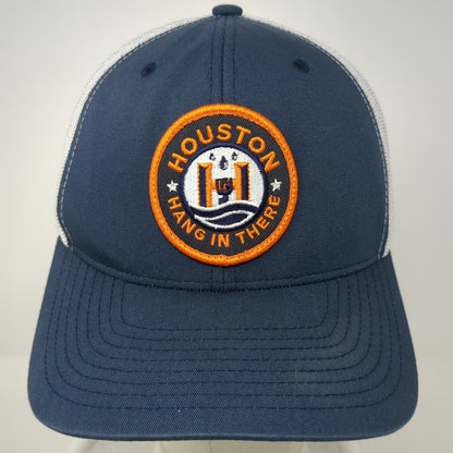 Hooey Trucker Hat Blue White One Size Houston Hang In There Patch Snapback Mesh