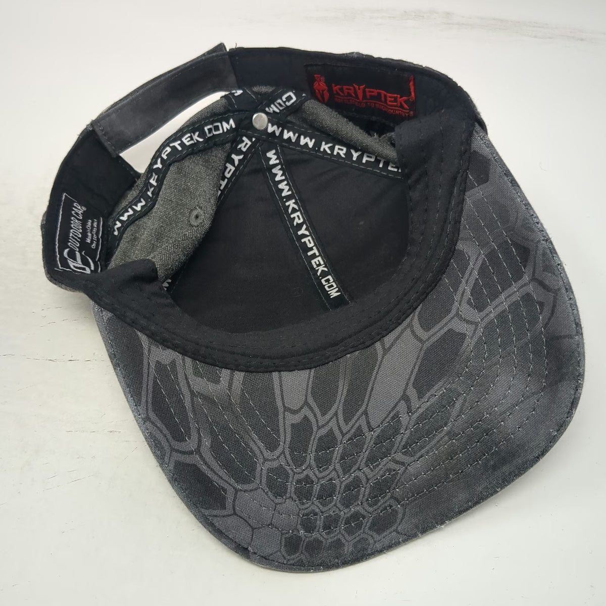 Kryptek Baseball Cap Gray One Size Typhon Camo American Flag Spartan Hat