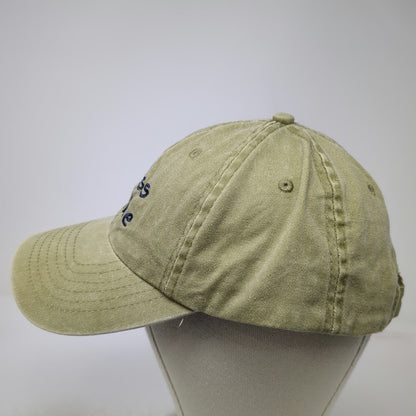 J Hats Baseball Cap Green One Size Bass Lake Embroidery Strapback Twill Hat