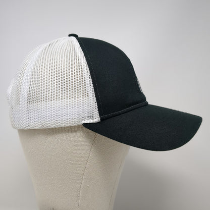Cap America Trucker Hat Black White One Size Southern Fryed Dive Bar Mesh Crown