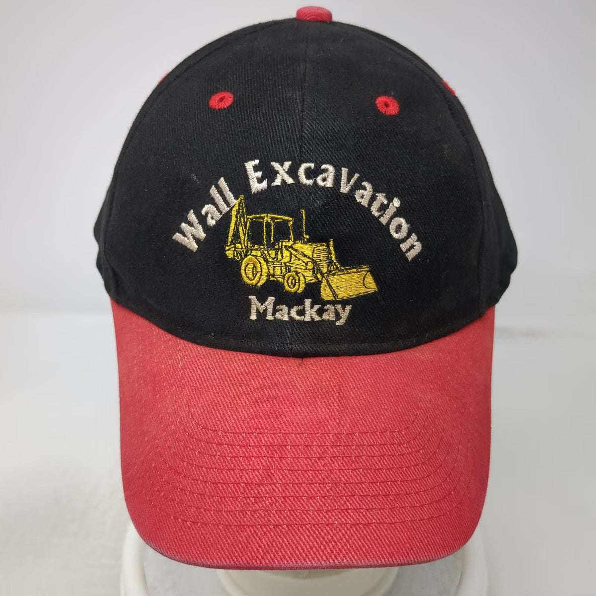 Otto Baseball Cap Black Red One Size Wall Excavation Mackay Excavator Hat