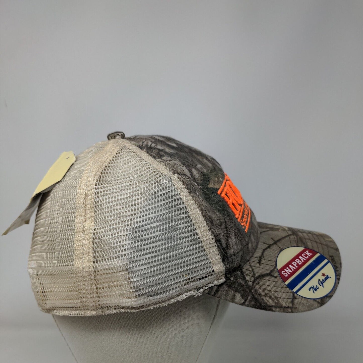 Hobie's Snapback Hat Camo OSFM Trucker Embroidered Mesh Back The Game W/Tags