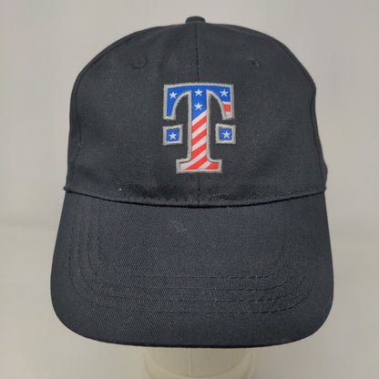 T Mobile Men's Strapback Hat Black Embroidered Patriotic Logo