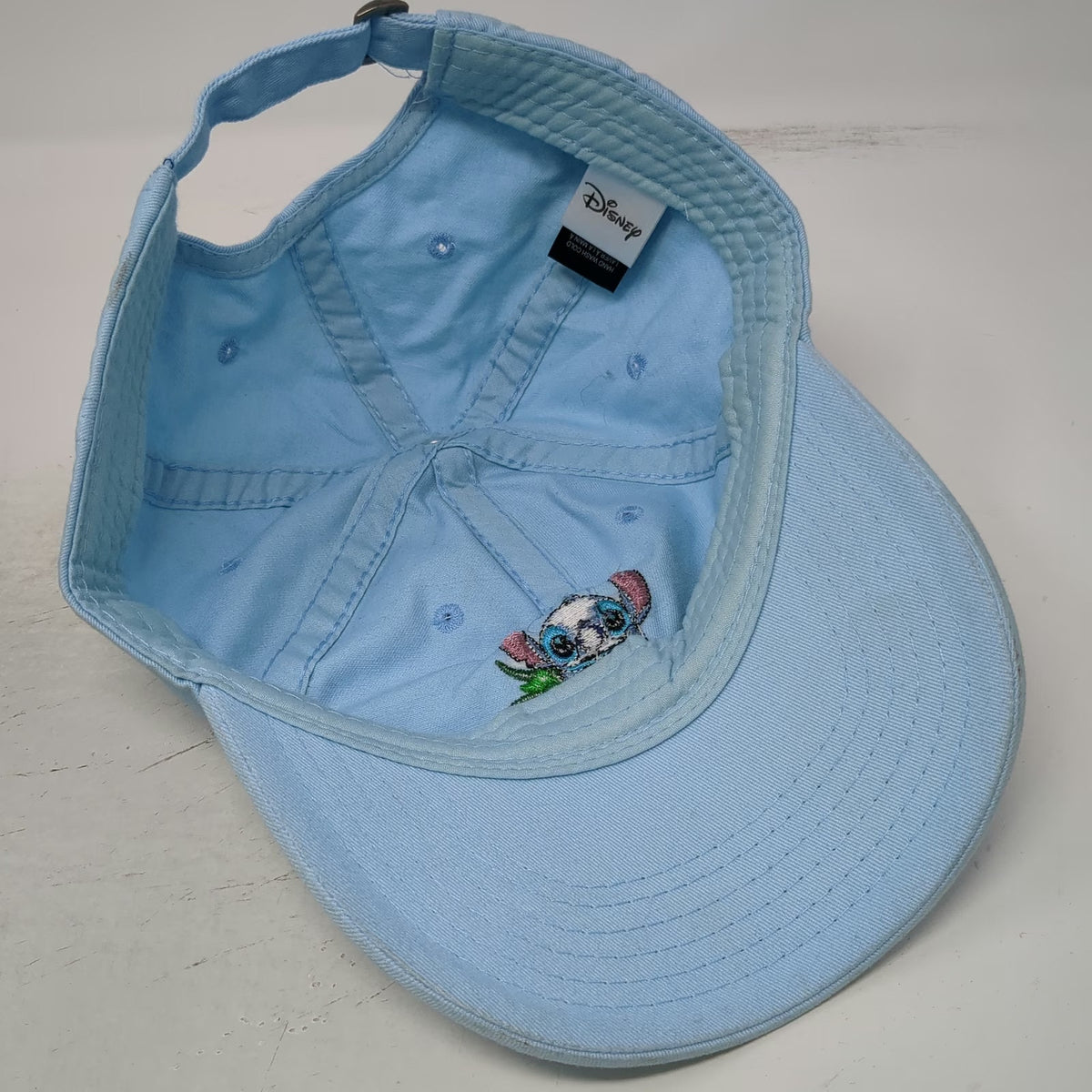 Disney Baseball Cap Blue One Size Stitch Pineapple Embroidered Slideback Hat