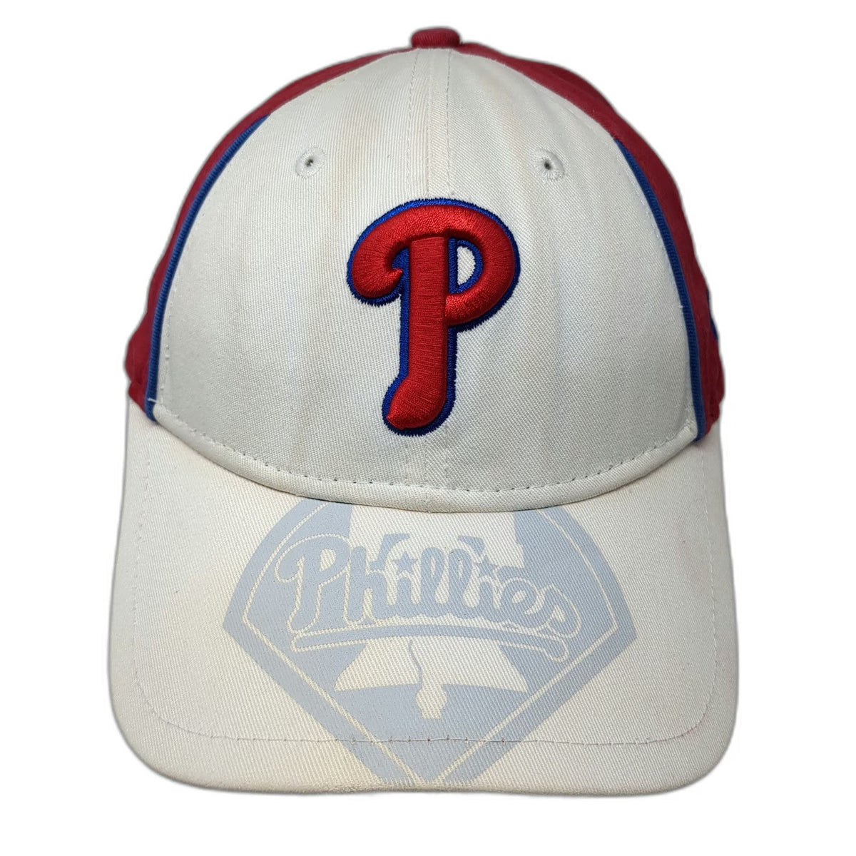 New Era Philadelphia Phillies MLB Baseball Cap White Red One Size Strapback Hat