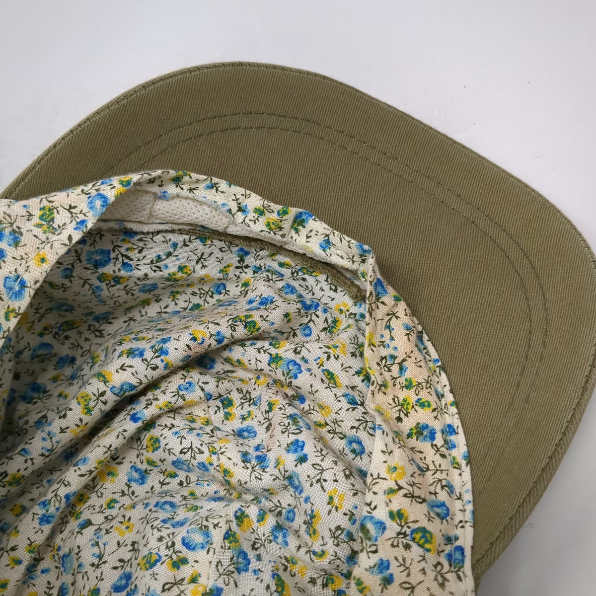 Elastafit DBY Army Cap Brown One Size Floral Lining Buckle Detail Cotton Hat