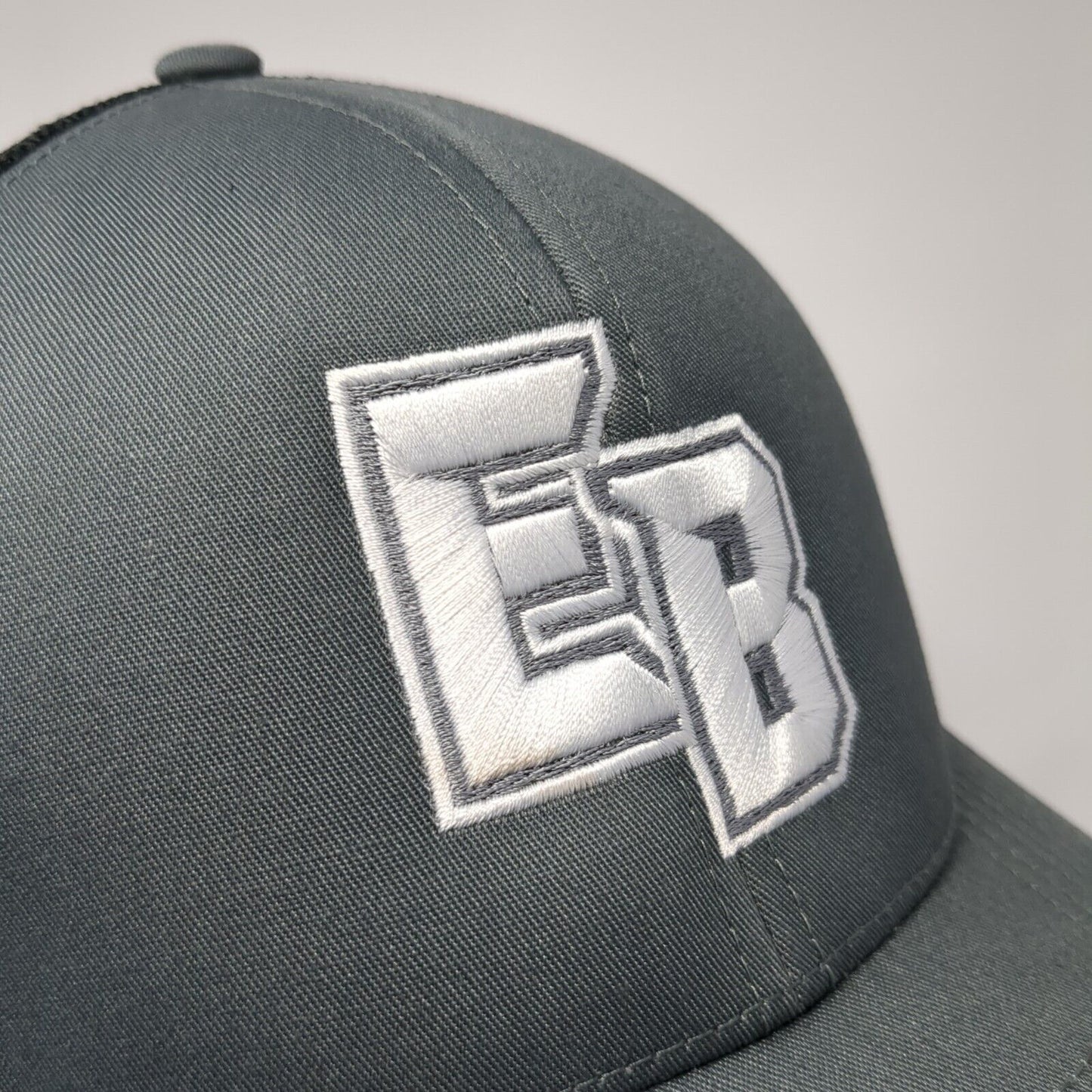 EB Snapback Mesh Back Trucker Hat Gray One Size Pacific Headwear 6 Panel