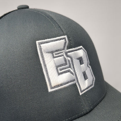 EB Snapback Mesh Back Trucker Hat Gray One Size Pacific Headwear 6 Panel