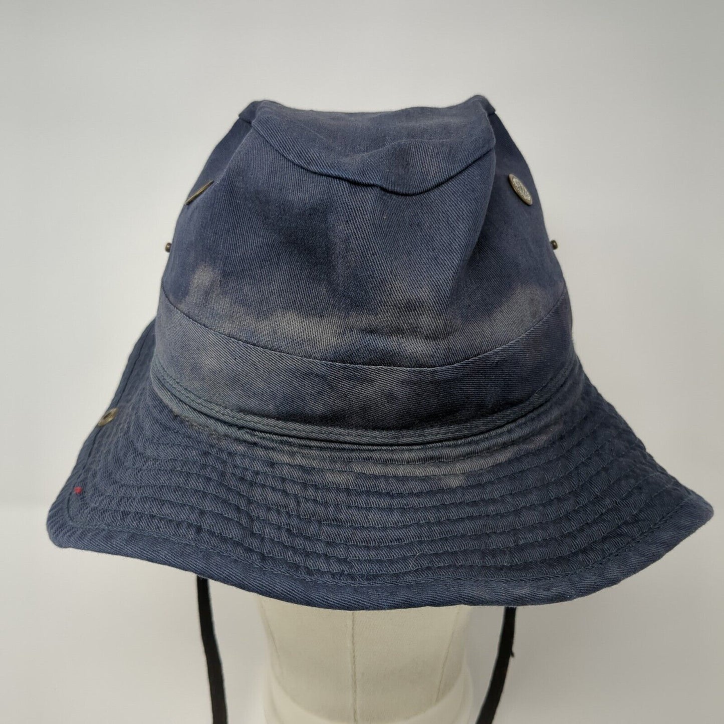 Unbranded Bucket Hat Boonie Blue One Size Chin Strap Foldable Outdoor