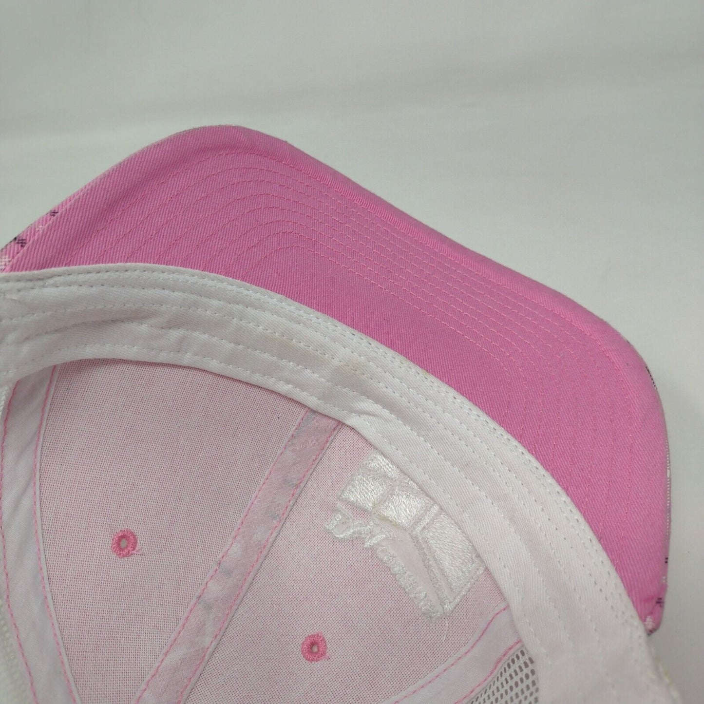 D&A Companies Snapback Trucker Hat Pink Small Plaid Mesh Back Richardson
