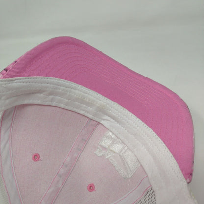 D&A Companies Snapback Trucker Hat Pink Small Plaid Mesh Back Richardson