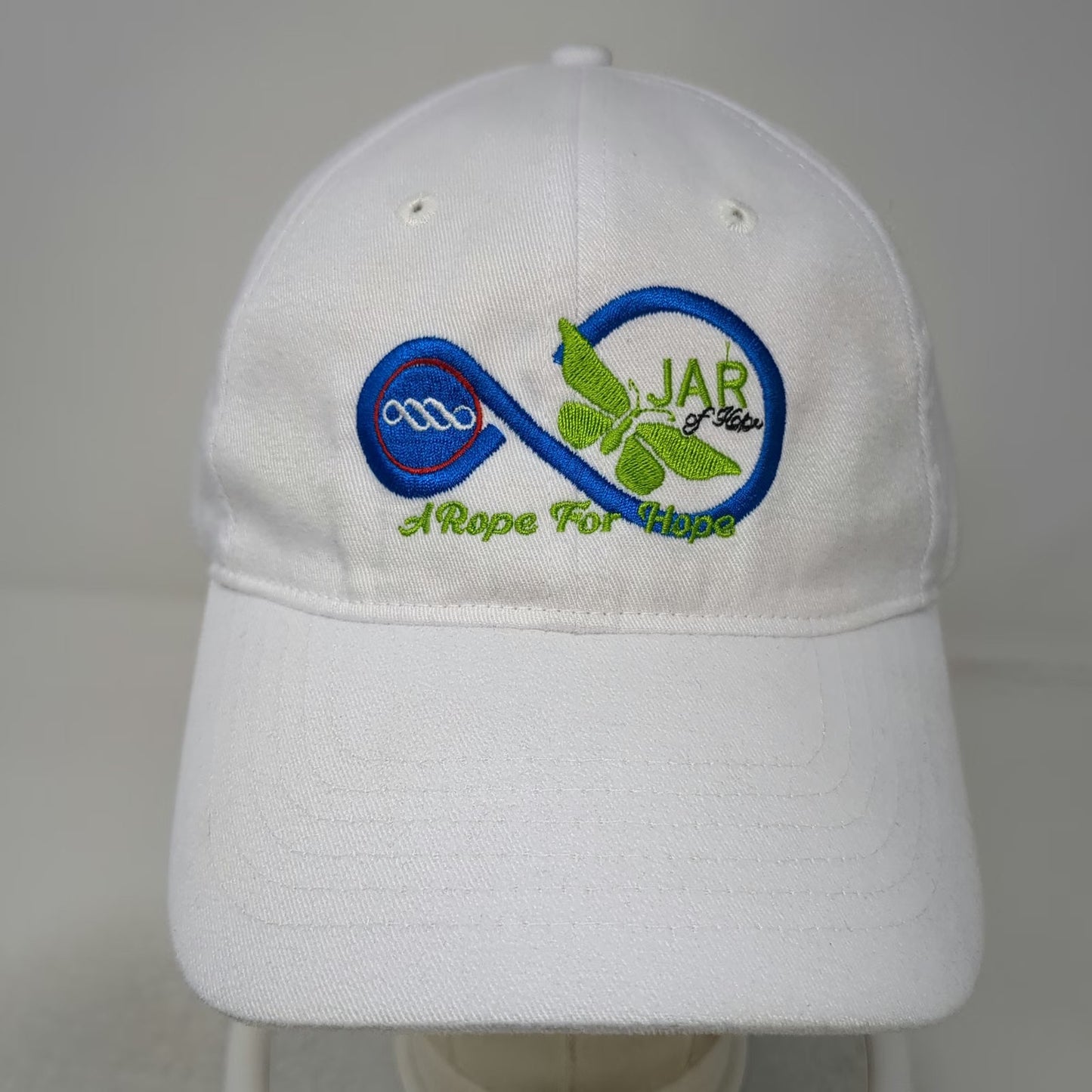 Zkapz Baseball Cap White One Size Jar of Hope Rope For Hope Embroidered Logo Hat