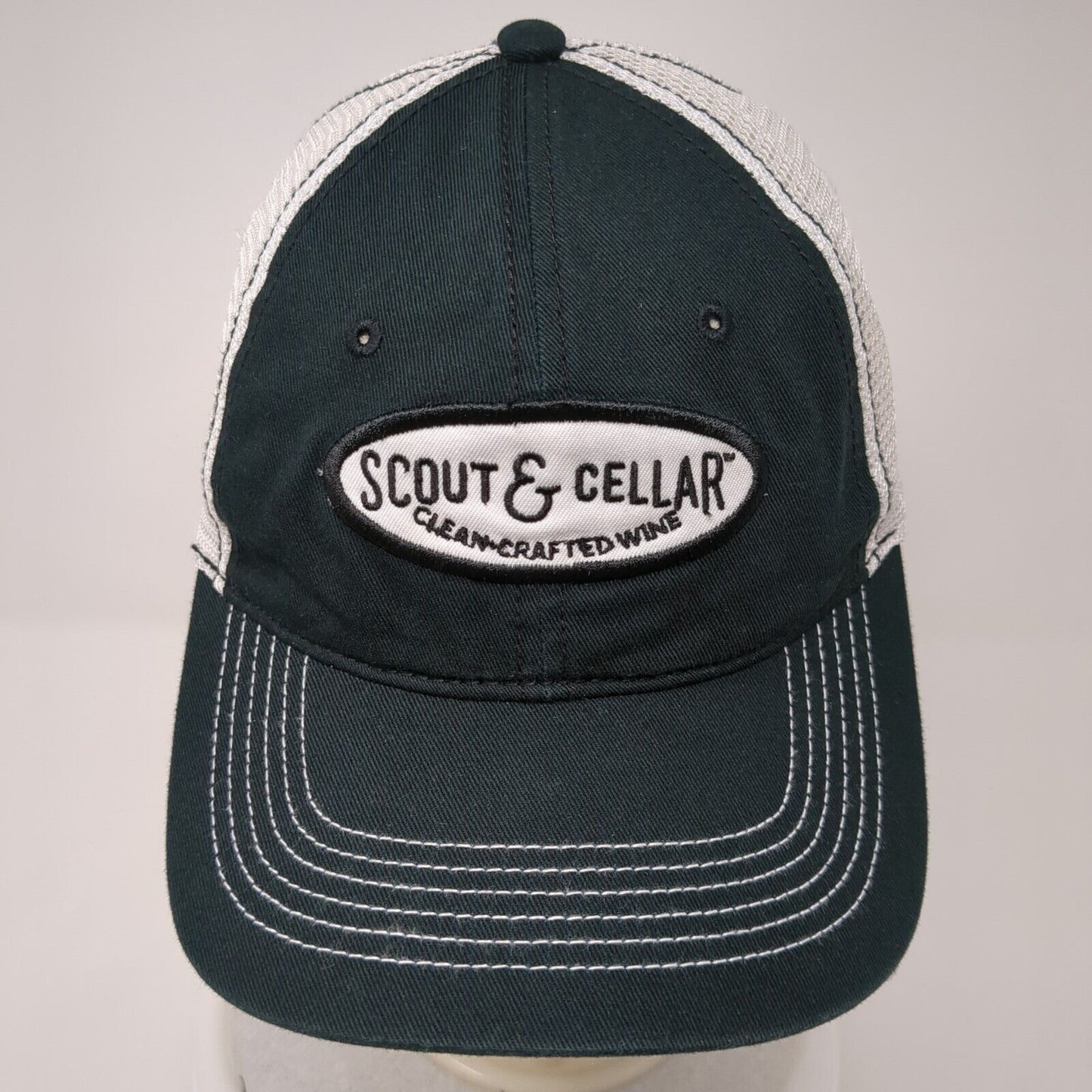 Scout & Cellar Strapback Trucker Hat Black One Size Mesh Back District