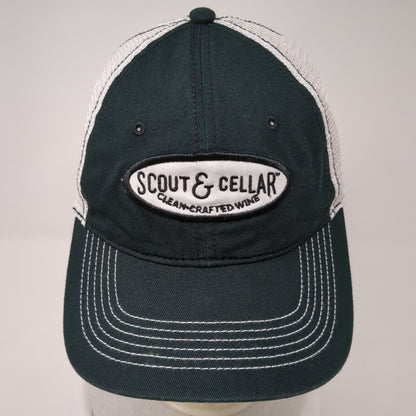 Scout & Cellar Strapback Trucker Hat Black One Size Mesh Back District