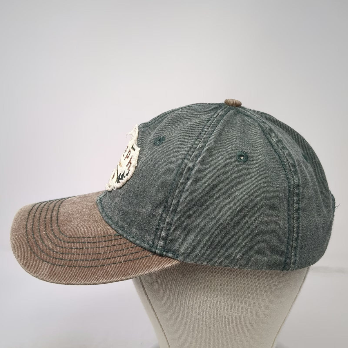 Blue 84 Baseball Cap Green Brown One Size Joseph Oregon Bear Patch Slideback hat