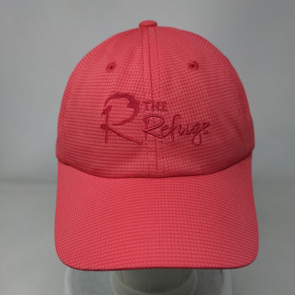 The Refuge Strapback Hat Pink One Size Embroidered 6 Panel Town Talk