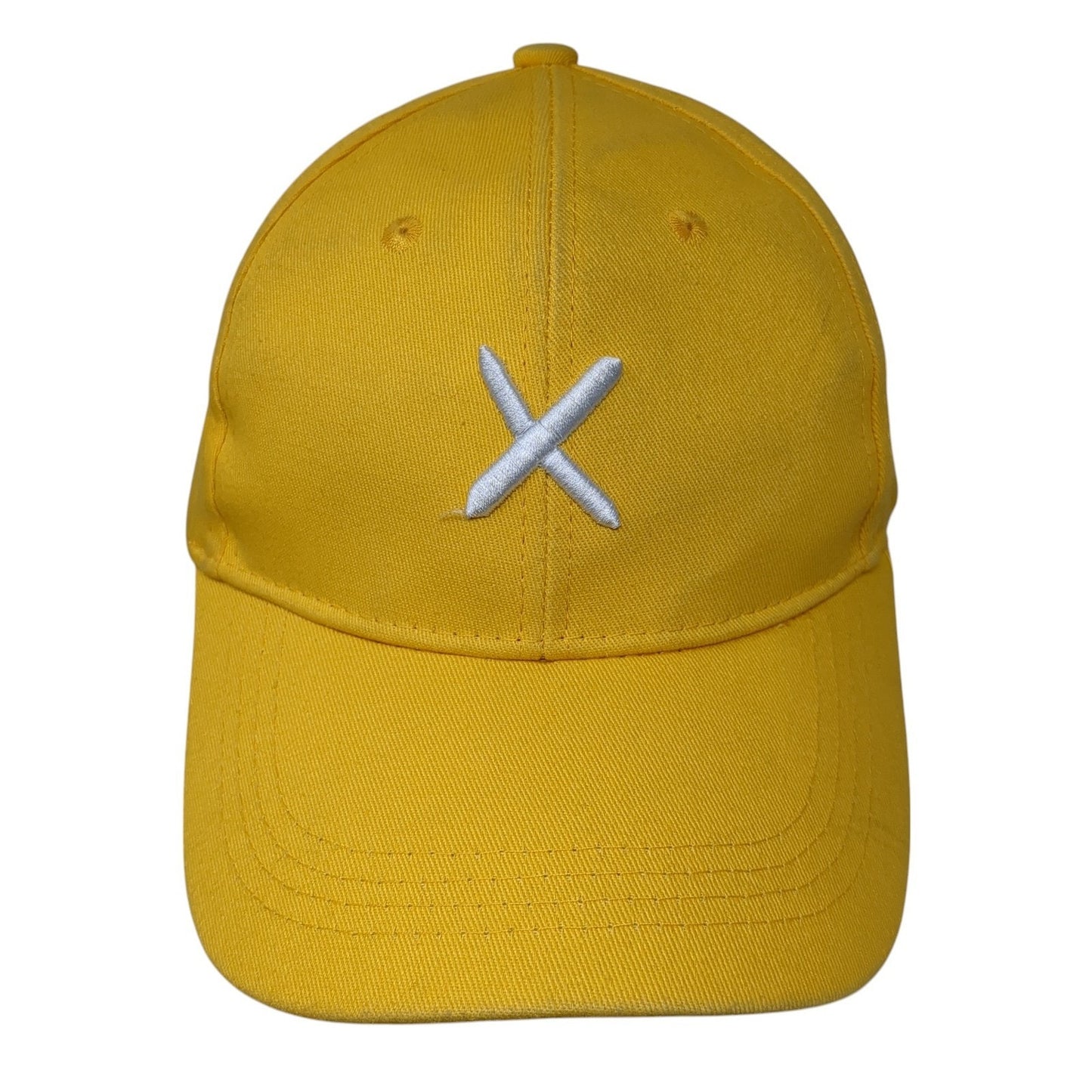 Xotic Slideback Baseball Cap Yellow One Size Adjustable Embroidered 6 Panel
