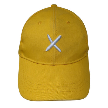 Xotic Slideback Baseball Cap Yellow One Size Adjustable Embroidered 6 Panel