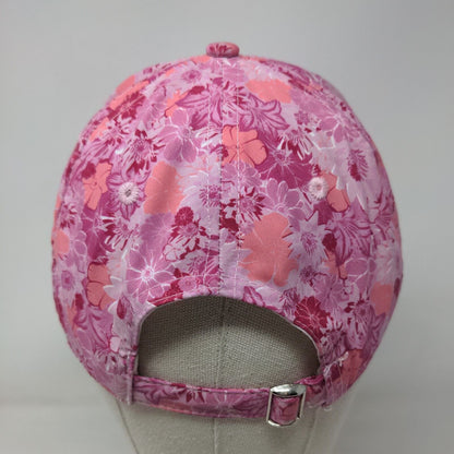 Support The Cure Slideback Hat Multi OSFM Floral Print Embroidered Breast Cancer