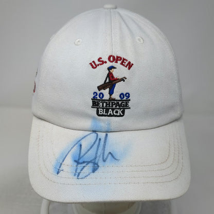 Ahead Baseball Cap White One Size 2009 US Open Bethpage Black Signed Autograph