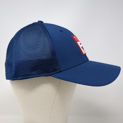 TaylorMade Baseball Cap Blue XL Mesh Team Logo Flexfit Golf Hat Curved Brim