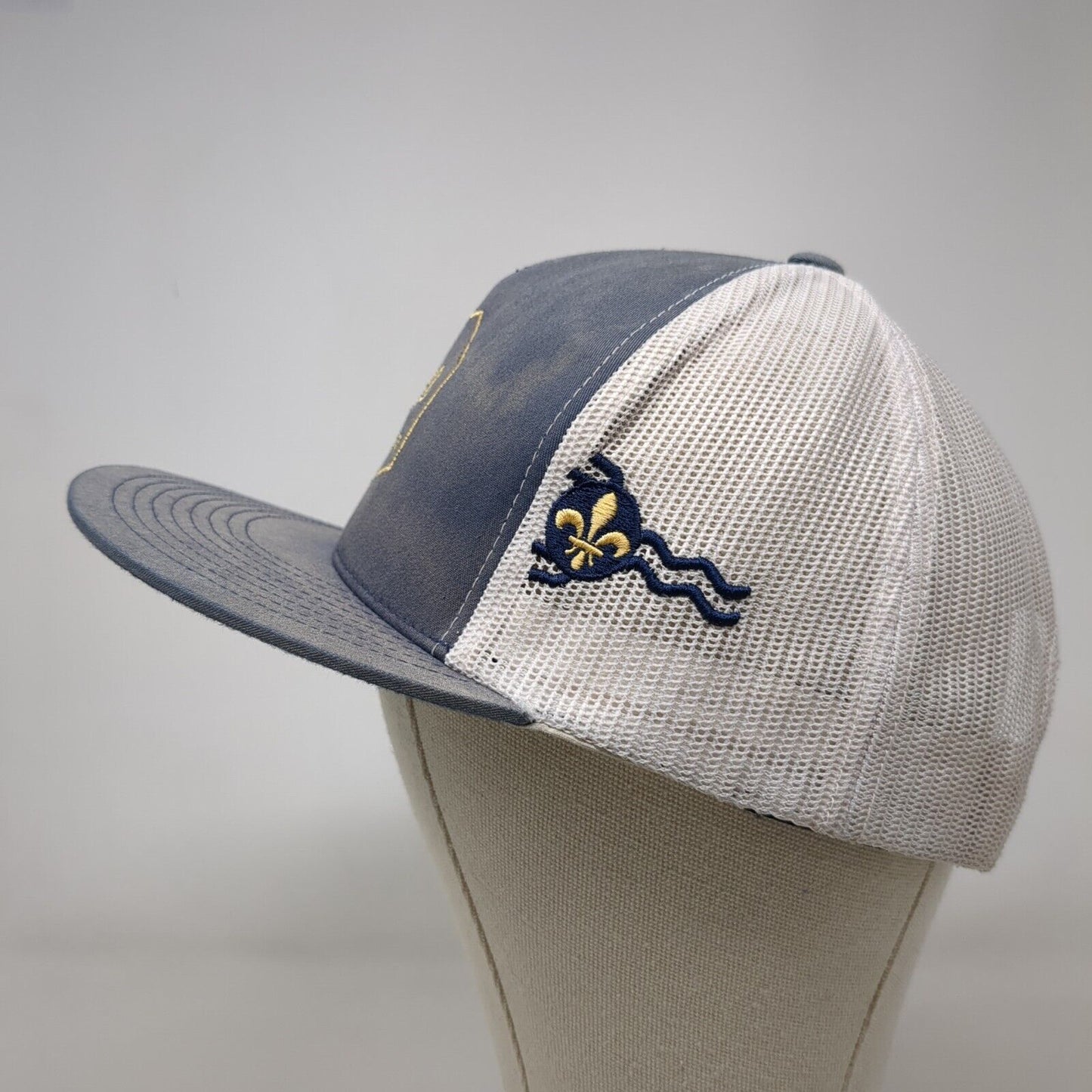 Grace Meat + Three Snapback Trucker Hat Blue One Size Mesh Back Yupoong