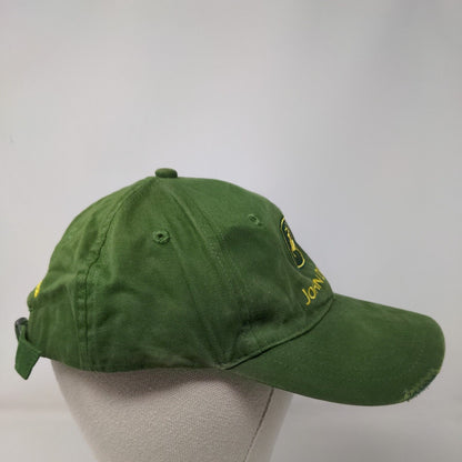 John Deere Slideback Hat Green One Size Adjustable Embroidered Vented Holes