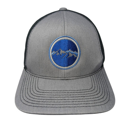 Pacific Headwear Snapback Mesh Back Trucker Hat Gray One Size Embroidered