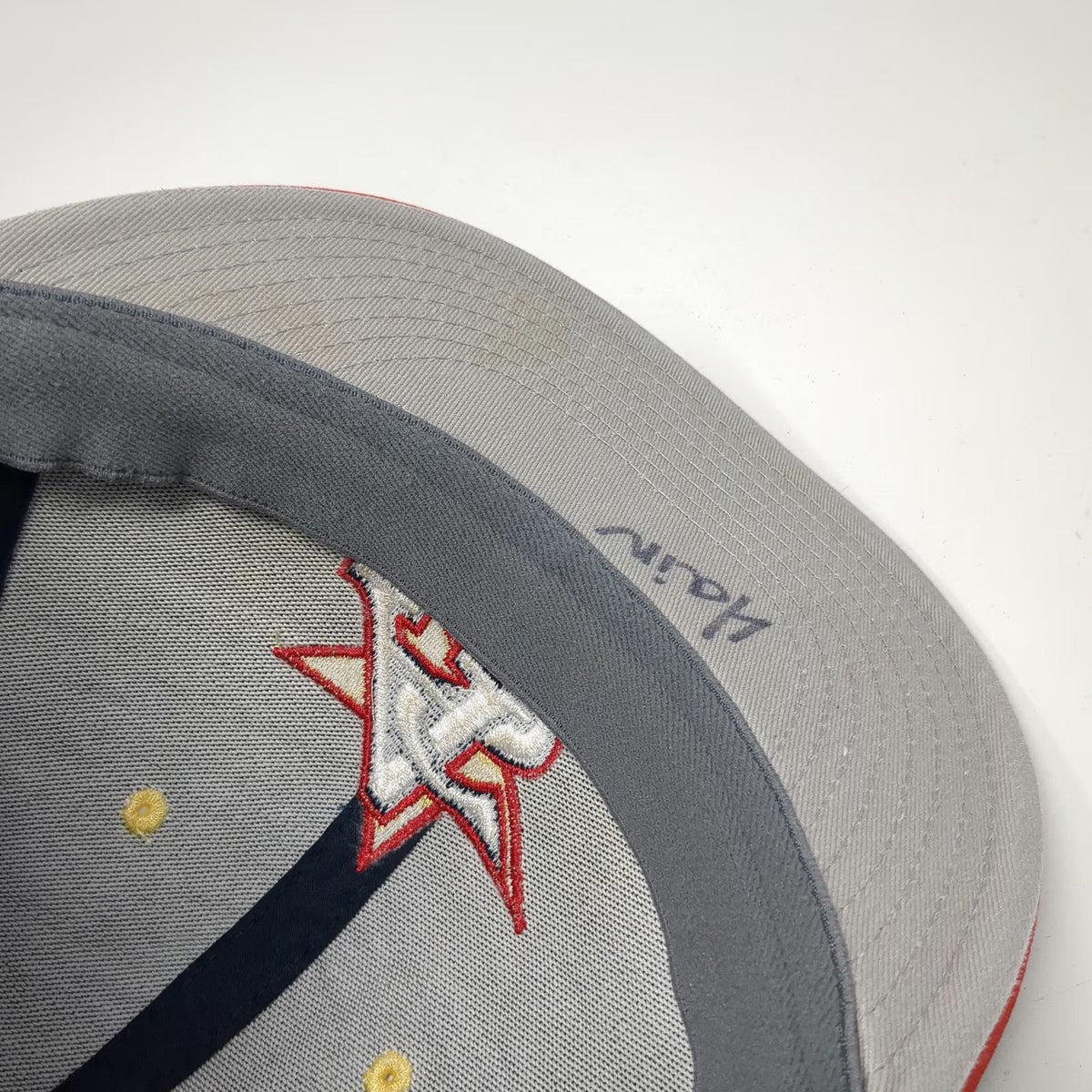 Under Armour Baseball Cap Blue Red M Hat AS Star Logo Fitted Stretch Athletic