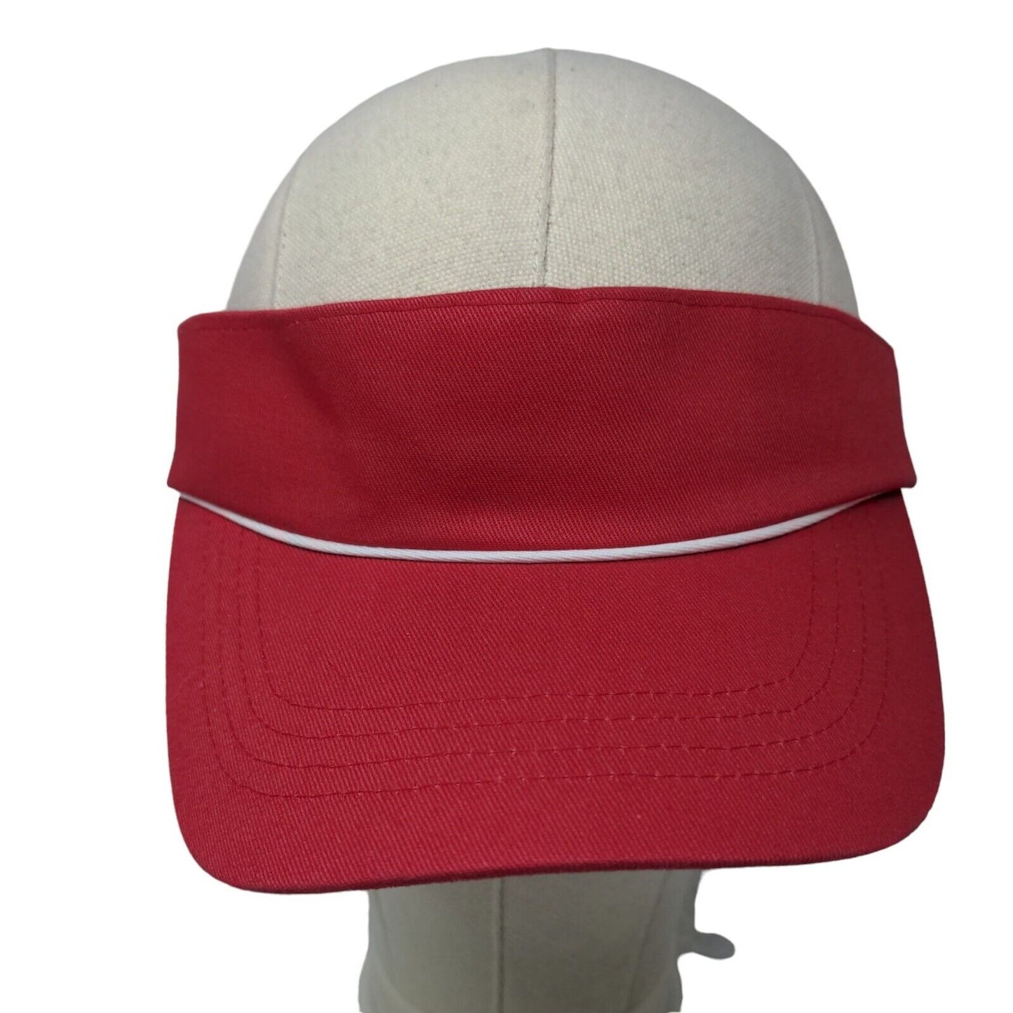 Unbranded Men's Strapback Sun Visor Hat Cap Red Adjustable Blank