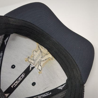 Pacific Headwear Fitted Trucker Hat Black 7 3/8-8 Embroidered Letter K