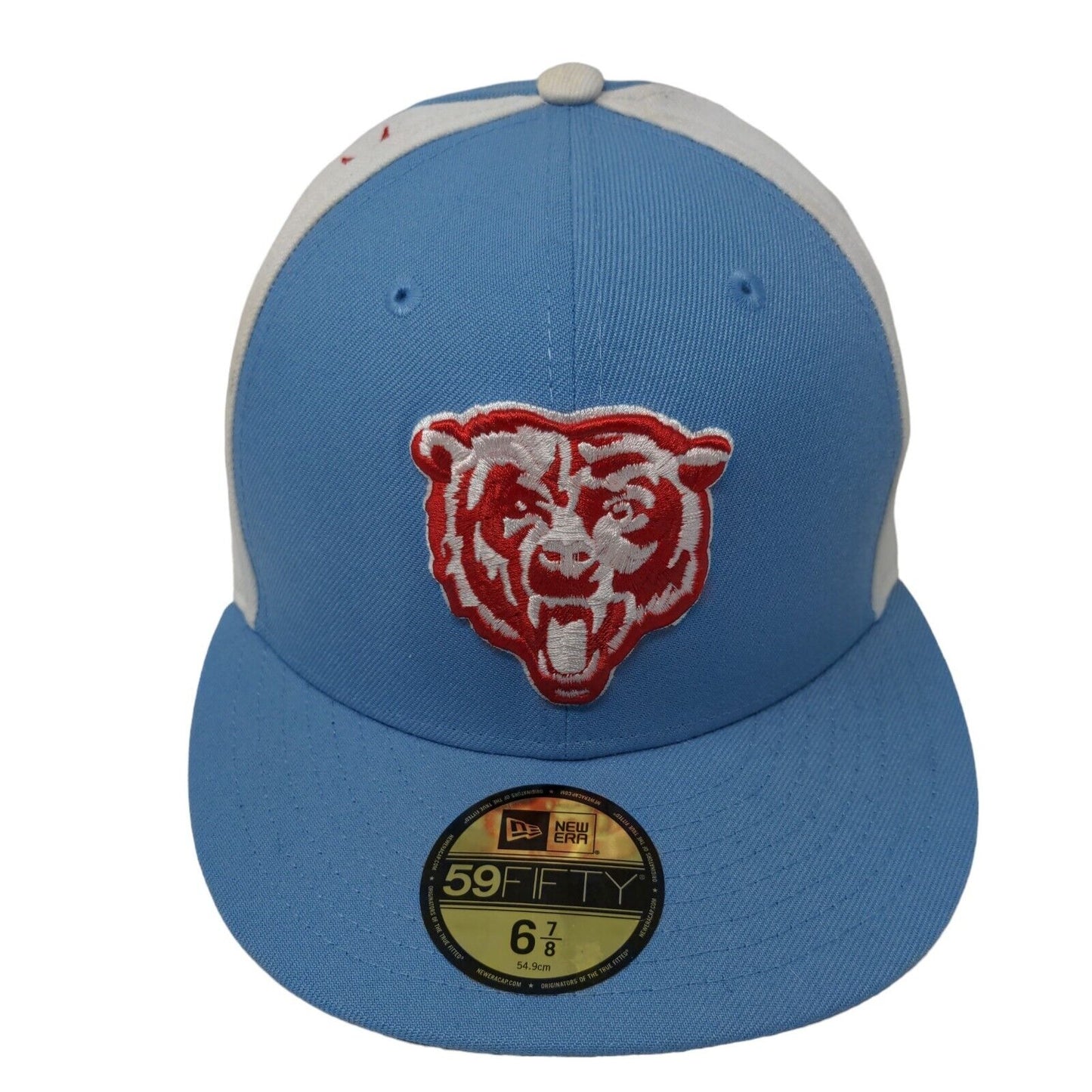 New Era Men's Fitted Hat Multicolor 6 7/8 Embroidered Chicago Bears Logo 54.9CM