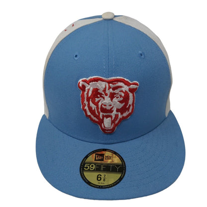 New Era Men's Fitted Hat Multicolor 6 7/8 Embroidered Chicago Bears Logo 54.9CM