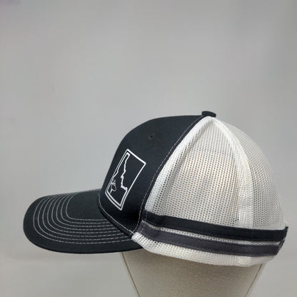Idaho Snapback Trucker Hat Black One Size Adjustable Mesh Back Port Authority
