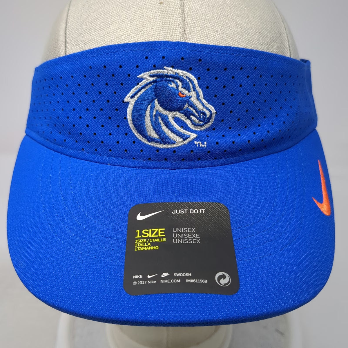 Nike Visor Blue One Size Boise State Broncos Dri-FIT Strapback Adjustable Hat