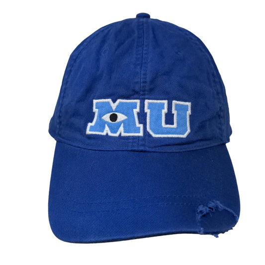 Monsters University Adult Strapback Hat Blue One Size Embroidered Disney Parks