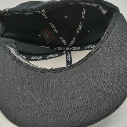 Alpinestars Baseball Cap Black XL Fitted Flexfit Tonal Logo Motorcycle Hat