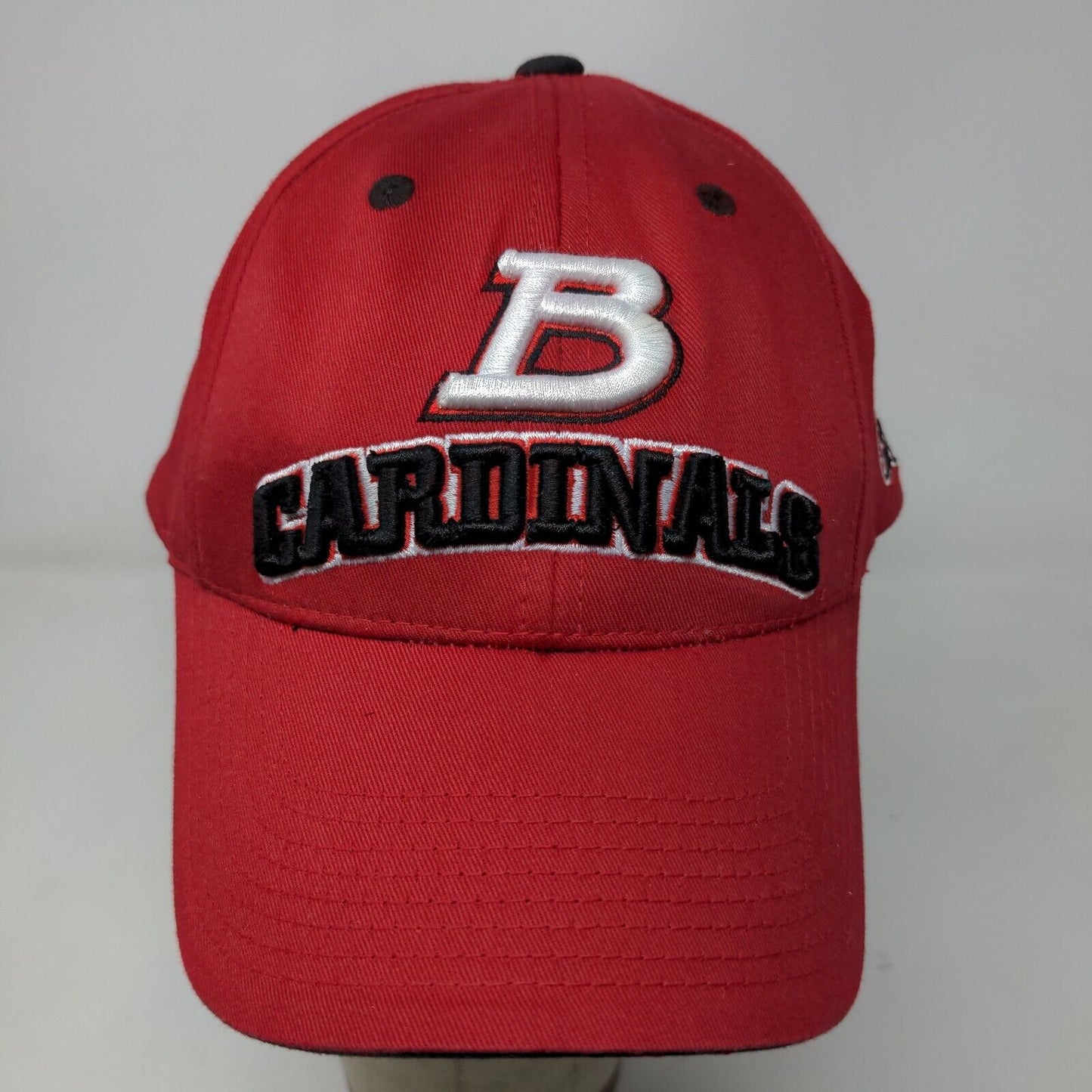 Captivating Headwear 1 Stop Men's Snapback Hat Red Ball State Cardinals Logo