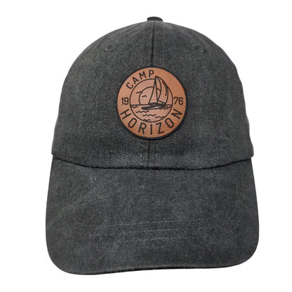 1976 Camp Horizon Slideback Hat Gray One Size Adjustable Patch 6 Panel Adams