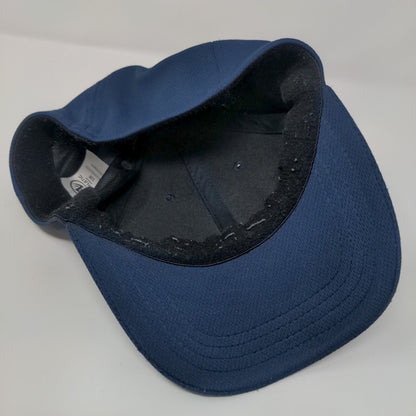 Athletic Works Fitted Hat Blue S/M Lightweight Vented Holes 6 Panel Blank