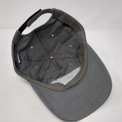 Blue Fly Cafe Strapback Hat Gray One Size Adjustable BFX Fishing Flies
