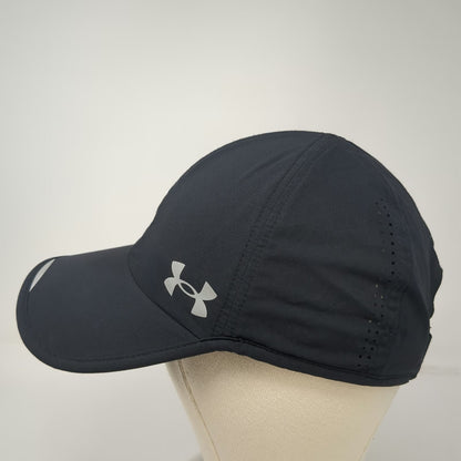 Under Armour Baseball Cap Black Silver One Size Slideback Reflective Running Hat
