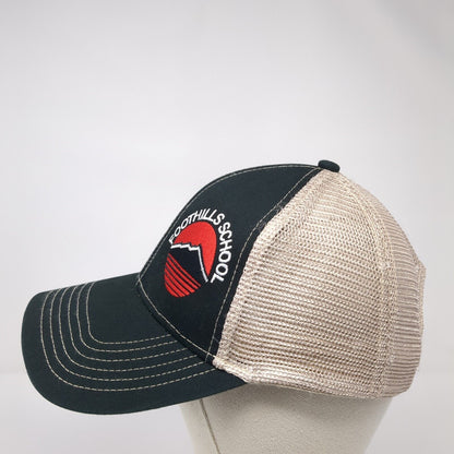 Foothills School Trucker Hat Black One Size Mesh Back Cap America