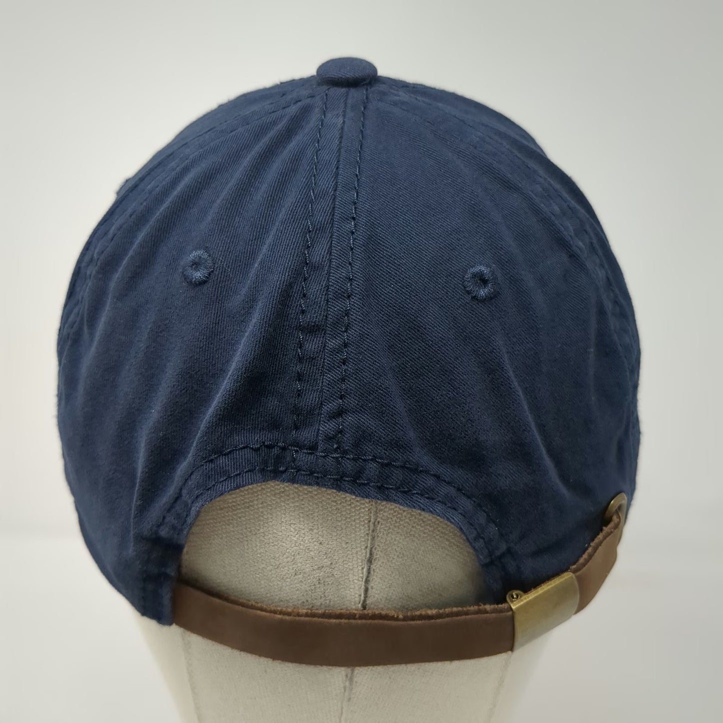Goodfellow & Co Blue Baseball Cap One Size Leather Strapback Blank Cotton Hat