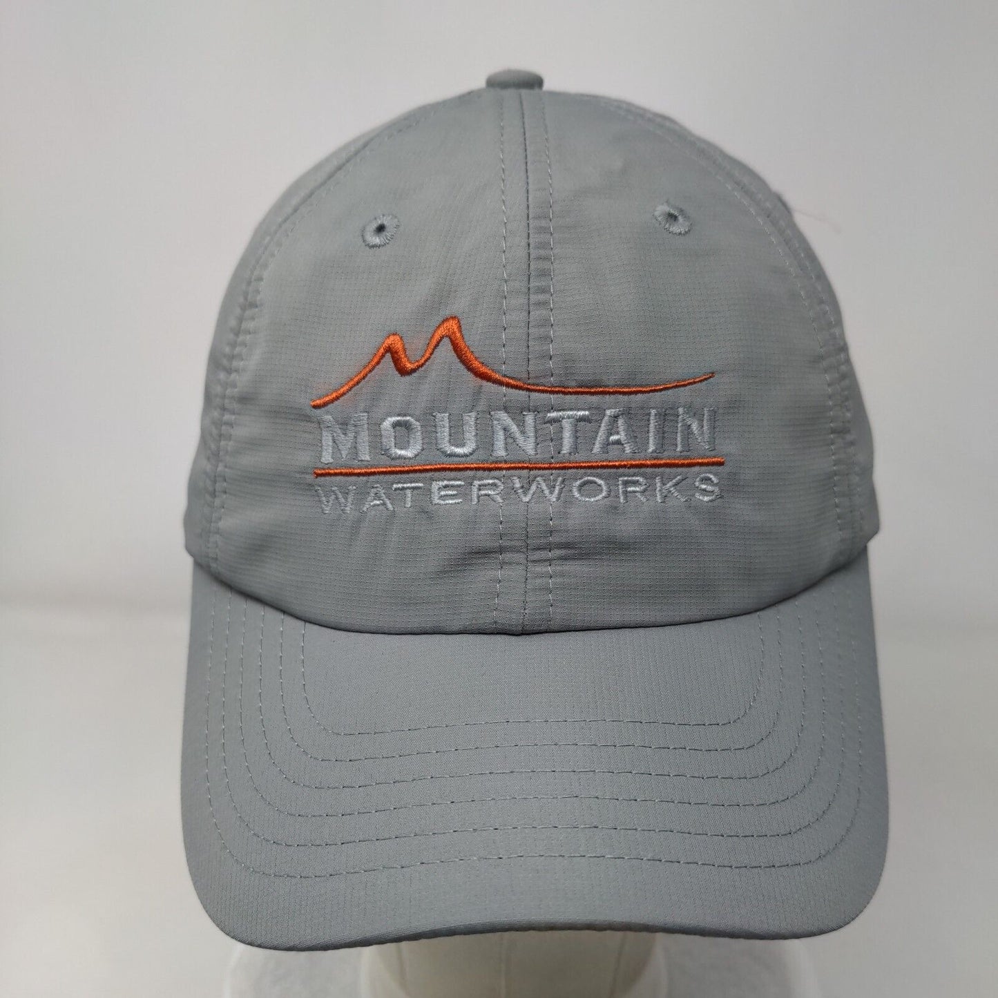 Mountain Waterworks Strapback Hat Gray OSFA Adjustable Embroidered Imperial