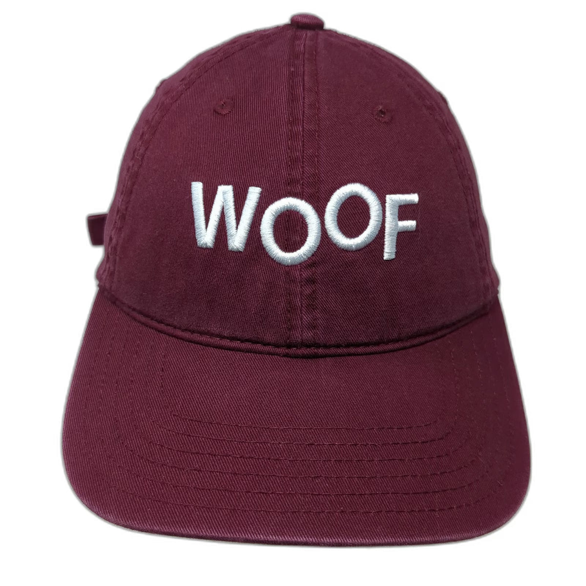 VCA WOOF Baseball Cap Red White One Size Slideback Embroidered Animal Vet Hat