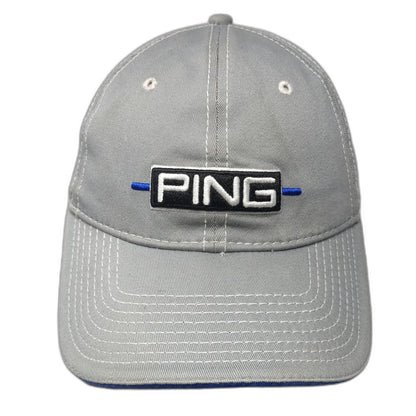 PING Baseball Cap Gray XL A-Flex Stretch Fit Play Your Best Golf Hat Embroidered