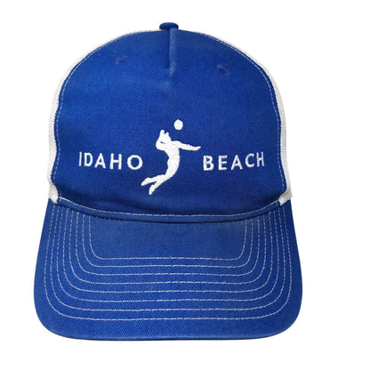 Idaho Beach Snapback Trucker Hat Blue OSFA Adjustable Mesh Back Port Authority